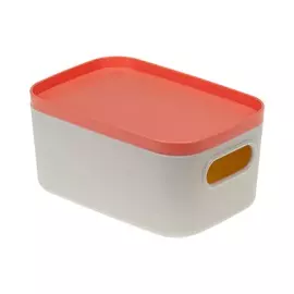 коробка для хранения 0,65л инфинити идея с крышкой коралловый м2344