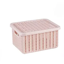 коробка вязание 1,5л с крышкой, чайная роза