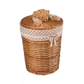 Корзина бельевая "Медвежонок" L, d45x55H см, коричневый