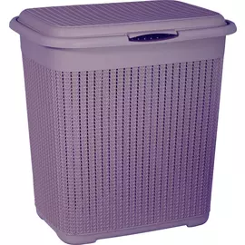 Корзина для белья 40л ВЯЗАНИЕ пурпурный
