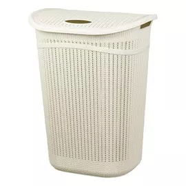 корзина для белья 55л вязание белый идея м2613