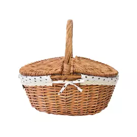 Корзина для пикника 400*300*380 "Полька" Natura Hause коричневый LID08