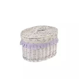 Корзина овальная "Лаванда", 36L*26W*25H, белый