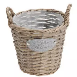 Корзина плетеная с полимерной вкладкой малая 437001070/3