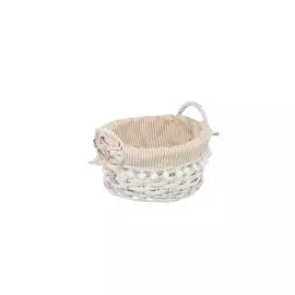 Корзина стеллажная круглая с ручками "Колокольчик" XS, DIA26*12H, белый