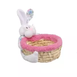 Корзина стеллажная "Зайчик" L, розовый 18x16x8 см
