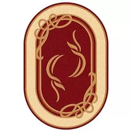 Ковер Камея 0,6*1,0м А704 красный/овал