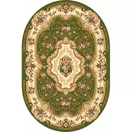 Ковер Валенсия 0,6*1,1м d017 зеленый/овал