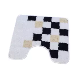 Коврик для туалета 50х50см "Геометрия" Aquarius белый/серый 59 818