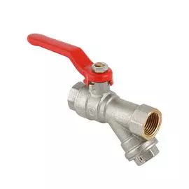 кран шар. со встроенным фильтром, стальная рукоятка 1/2" вн.-вн. valtec