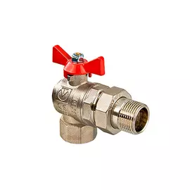 кран шаровой со сгоном угловой 1/2' бабочка valtec vt.228