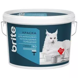 краска brite для интенсивно используемых помещений 9л база а