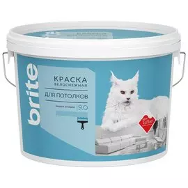 краска brite для потолков 9л база а