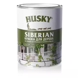 краска для дерева husky siberian для наружних и внутренних работ, база с, 0,9л