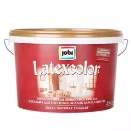 краска jobi a7 2,25л latexcolor акриловая матовая база с