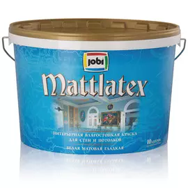 краска jobi o4 10л mattlatex латексная матовая водостойкая 11818