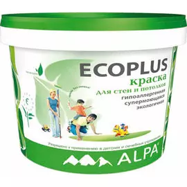 Краска латексная ECOPLUS экологичная моющаяся 10л