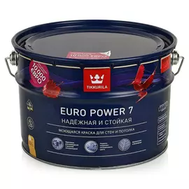 краска tikkurila euro power 7 база a белая мат. 0,9л