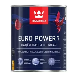 краска tikkurila euro power 7 база a белая мат. 9л