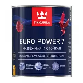 краска tikkurila euro power 7 база с прозрачная 0,9л