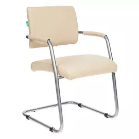 Кресло Бюрократ CH-271-V/SL/OR-12 светло-бежевый зеркальный хром искусственная кожа