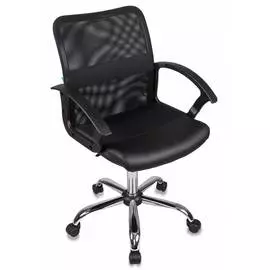 Кресло Бюрократ CH-590SL/BLACK спинка сетка черный сиденье черный искусственная кожа крестовина хром