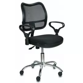 Кресло Бюрократ CH-799SL/TW-11 спинка сетка черный сиденье черный TW-11 крестовина хром