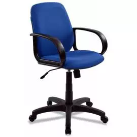 Кресло Бюрократ CH-808-LOW/BLUE низкая спинка синий 15-10