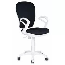 Кресло Бюрократ CH-W513/26-28 черный 26-28 колеса белый/черный (пластик белый)
