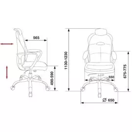 Кресло Бюрократ CH-Y830/BG+BR коричневый/бежевый сиденье бежевый/коричневый искусственная кожа (пластик золото)