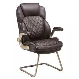 Кресло Бюрократ T-9915A-LOW-V/BROWN низкая спинка коричневый рец.кожа/кожзам