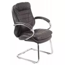 Кресло Бюрократ T-9950AV/Black низкая спинка сиденье черный кожа/кожзам