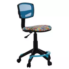 Кресло детское Бюрократ CH-299-F/LB/MARK-LB спинка сетка голубой марки