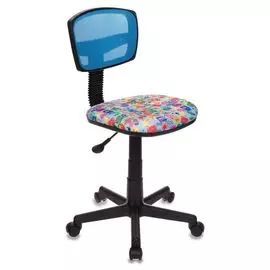 Кресло детское Бюрократ CH-299/LB/MARK-LB спинка сетка голубой марки