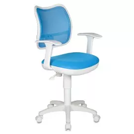 Кресло детское Бюрократ CH-W797/LB/TW-55 спинка сетка голубой сиденье голубой TW-55 (пластик белый)