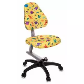 Кресло детское Бюрократ KD-8/DINO-Y желтый динозаврики
