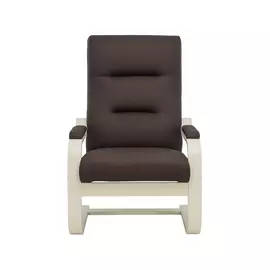 кресло дизайнерское leset оскар 104х80см слоновая кость, ткань коричневый