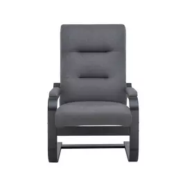 кресло дизайнерское leset оскар 104х80см венге, ткань серый