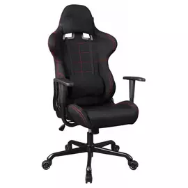 Кресло игровое Бюрократ 771/BLACK+BL две подушки черный крестовина металл