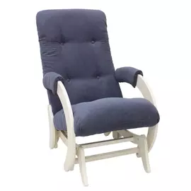 кресло-качалка глайдер модель 68, verona denim blue, дуб шампань