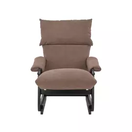 Кресло-качалка Комфорт Модель 81 100х74см венге, ткань коричневый