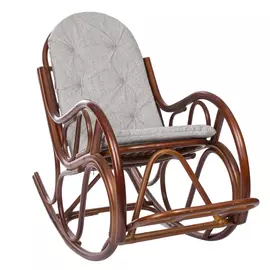 кресло-качалка rattang design classic с подушкой коньяк