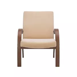 кресло классическое комфорт денди 78х65см орех, ткань бежевый