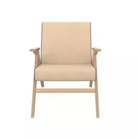 кресло классическое комфорт вест 80х64см натуральное дерево, ткань бежевый