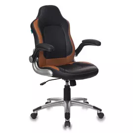 Кресло руководителя Бюрократ CH-825A/BLACK+BG вставки бежевый сиденье черный искусственная кожа (пластик серебро)