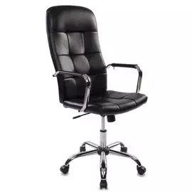 Кресло руководителя Бюрократ CH-909/BLACK черный искусственная кожа крестовина хром