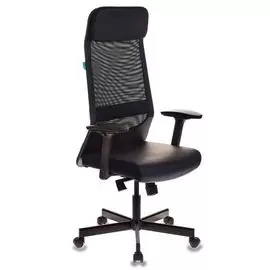 Кресло руководителя Бюрократ T-995/BLACK черный TW-01 искусственная кожа крестовина металл