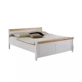 Кровать 160 без ящика белый воск/антик (1,6*2,2)
