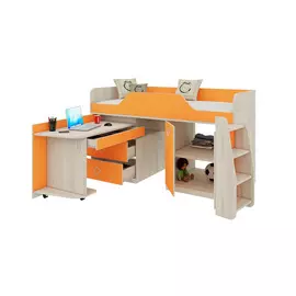 Кровать комби Аватар Каттхилт/Манго (Каркас +фасады) ТД-201.02+ТД-201.02.01 (2,044*(2,076)*1,84*1,1)