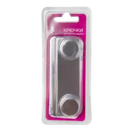 крючки на планке 2шт b6445-2 аквалиния хром 16590